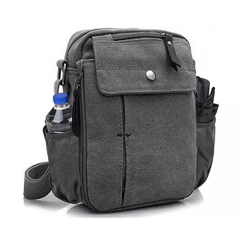 Multi-Functional Canvas Purse Bag with Bottle Holder Bags & Travel Gray - DailySale
