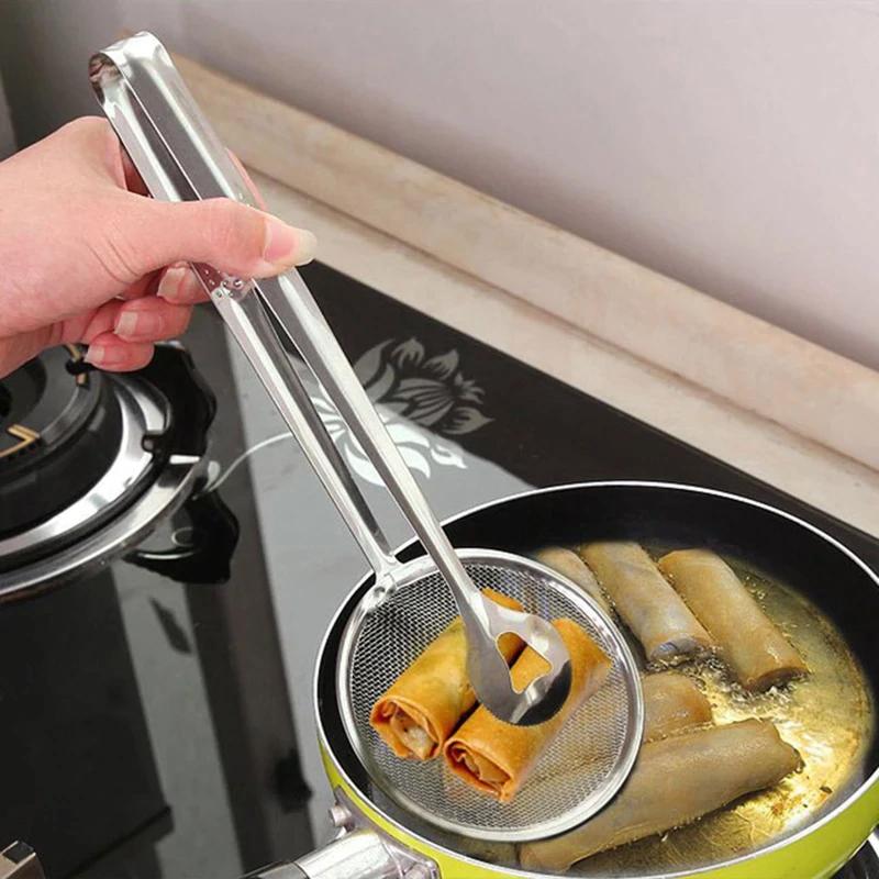 Multi-Functional Stainless Steel Clamp Strainer Filter Spoon Kitchen & Dining - DailySale