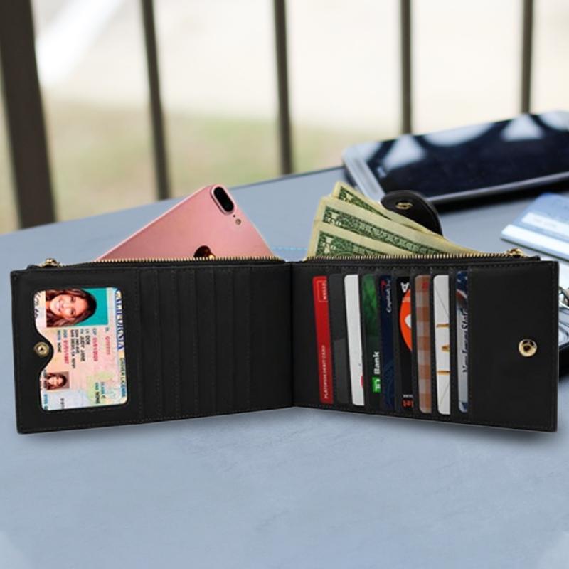 Multi-Functional Woven Leather RFID Wallet Handbags & Wallets - DailySale
