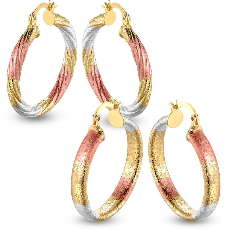 Multi Gold Hoop Earrings - Assorted Styles Jewelry - DailySale