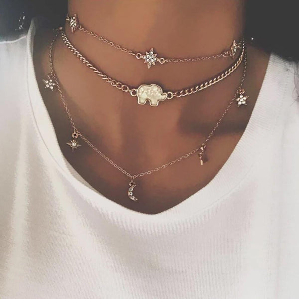 Multi-layer Necklace Clavicle Chain Necklaces - DailySale