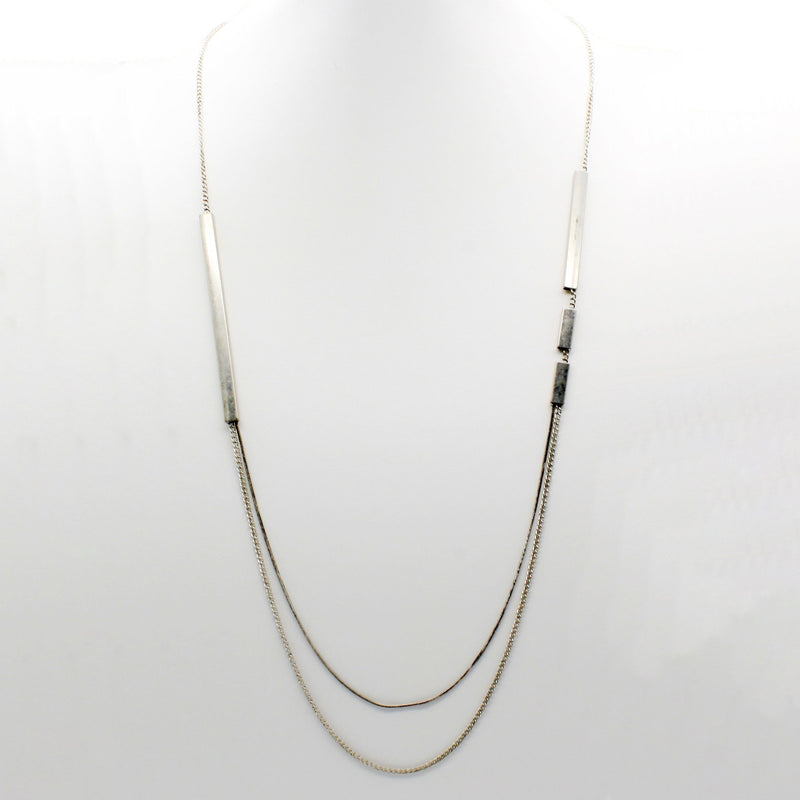Multi-Layer Silver Bar Necklace Necklaces - DailySale