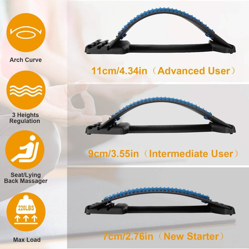 Multi-Level Lumbar Spinal Support Stretcher Wellness - DailySale