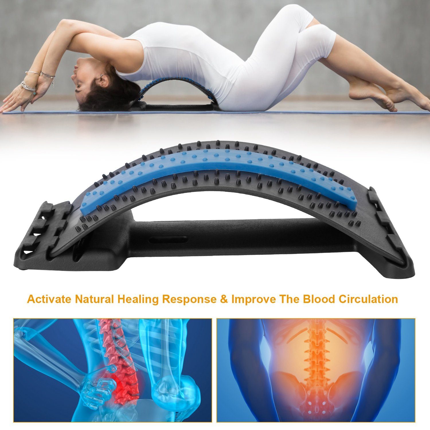 Multi-Level Lumbar Spinal Support Stretcher Wellness - DailySale