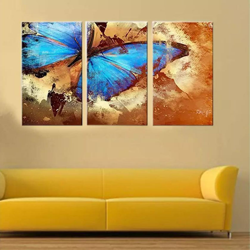 Multi-Panel Modern Abstract Paintings on Canvas Stretched on Wood Lighting & Decor Butterfly - DailySale