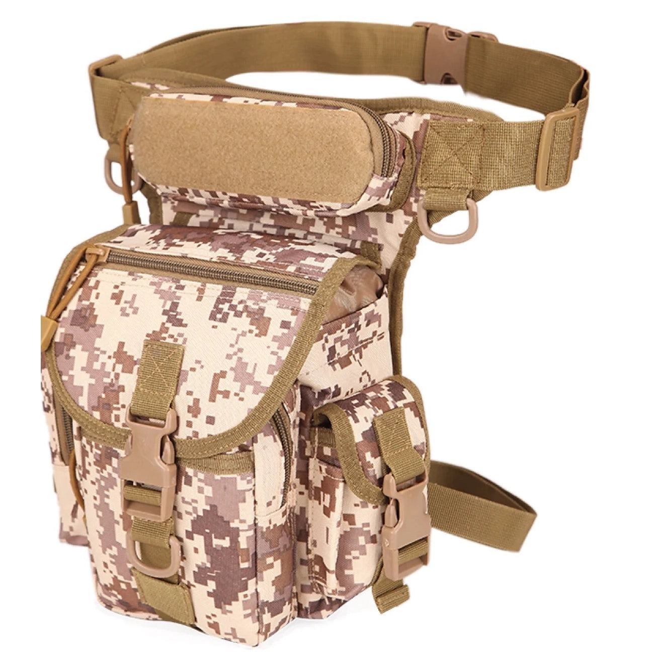 Multi-purpose Tactical Drop Leg Bag Tool Fanny Thigh Pack Bags & Travel Desert Digital - DailySale