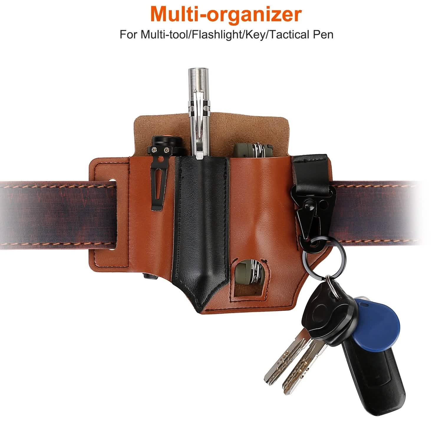 Multi-tool Sheath for Belt Leather EDC Pocket Organizer Men's Shoes & Accessories - DailySale