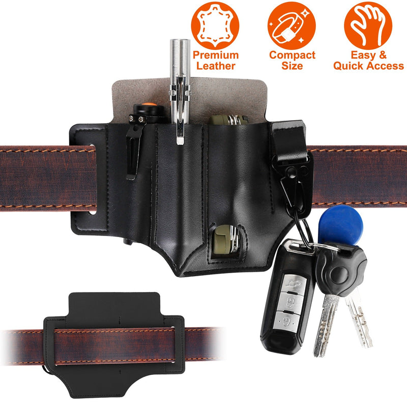 Multi-tool Sheath for Belt Leather EDC Pocket Organizer