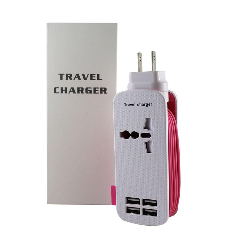 Multi Universal Travel Charger Gadgets & Accessories Pink - DailySale