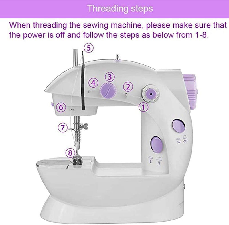 Portable Electric Sewing Machine w/ Foot Pedal LED Light