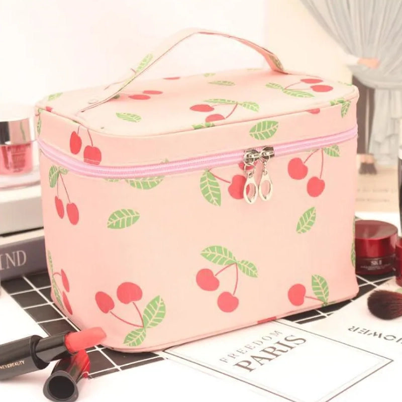 Multifunction Travel Cosmetic Bag Large Capacity Women Toiletries Organizer Bags & Travel Cherry - DailySale