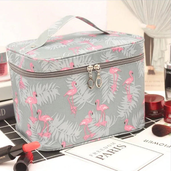 Multifunction Travel Cosmetic Bag Large Capacity Women Toiletries Organizer Bags & Travel Gray Flamingo - DailySale