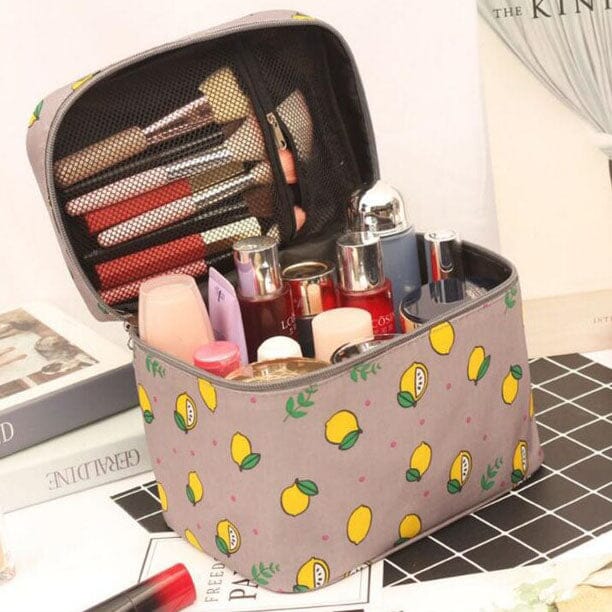 Multifunction Travel Cosmetic Bag Large Capacity Women Toiletries Organizer Bags & Travel Gray Lemon - DailySale