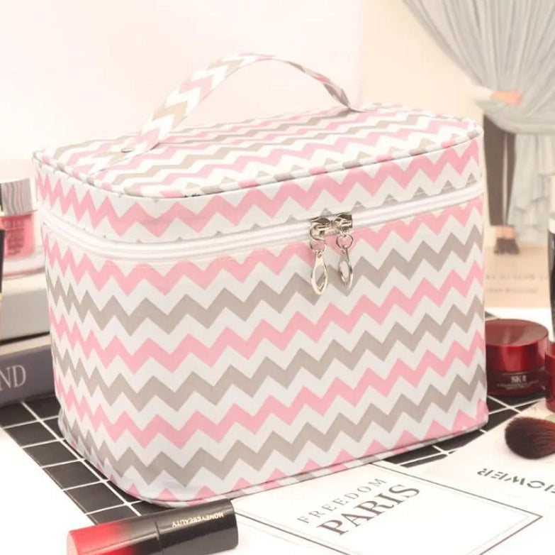 Multifunction Travel Cosmetic Bag Large Capacity Women Toiletries Organizer Bags & Travel Stripe - DailySale