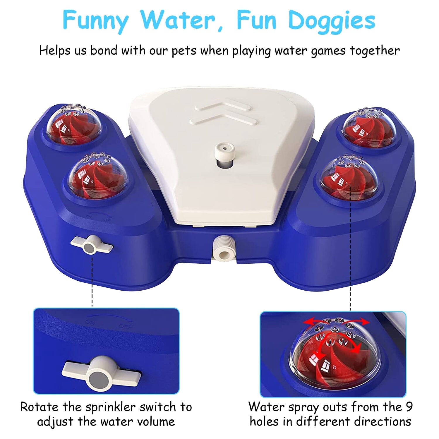 Multifunctional Automatic Pet Water Dispenser Outdoor Step-on Activated Sprinkler Pet Supplies - DailySale