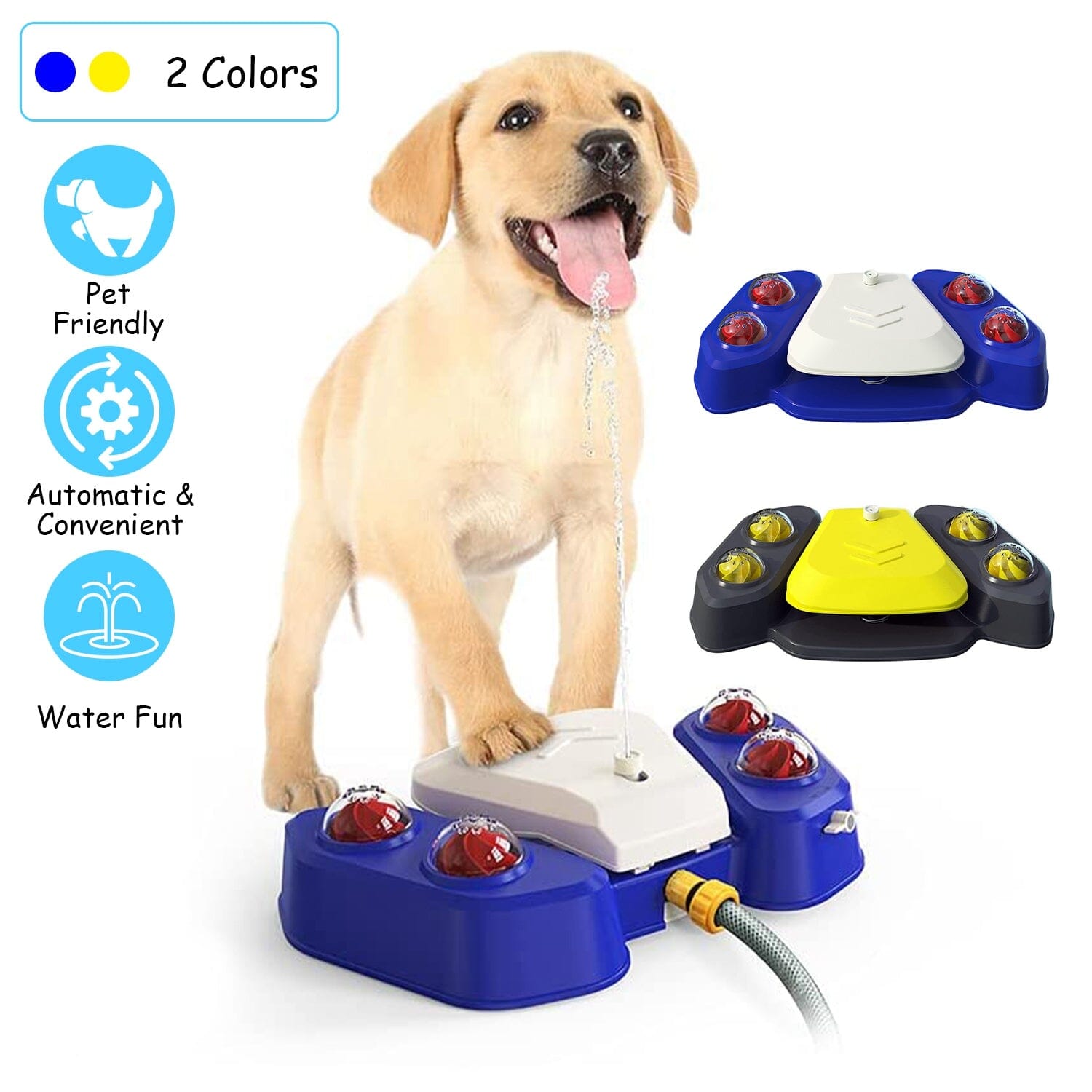 Multifunctional Automatic Pet Water Dispenser Outdoor Step-on Activated Sprinkler Pet Supplies - DailySale