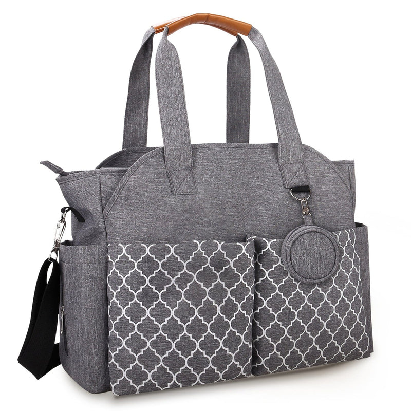 Multifunctional Diaper Changing Tote Bag with Adjustable Messenger Strap