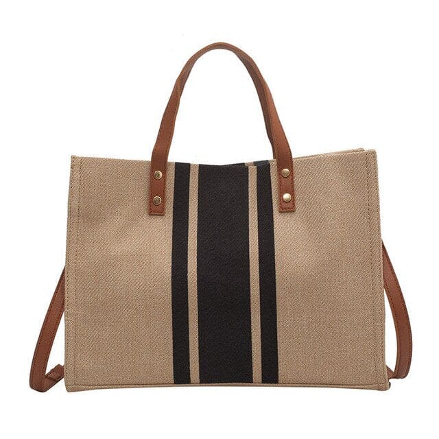 Multifunctional Large-Capacity Handbag Bags & Travel Black Stripes - DailySale