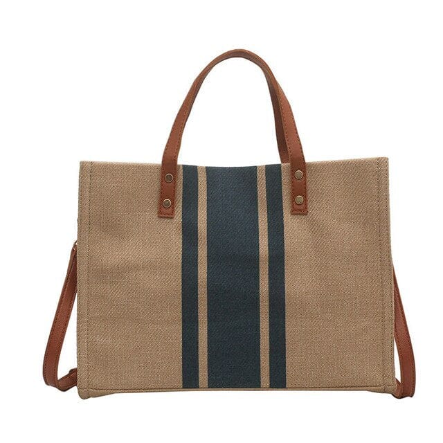 Multifunctional Large-Capacity Handbag Bags & Travel Navy Blue Stripes - DailySale