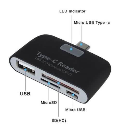Multifunctional Smart 4-in-1 Laptop PC Durable Phone TF Micro SD Computer Accessories - DailySale