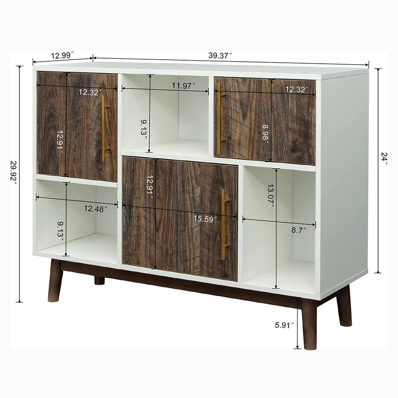 Multifunctional Storage Cabinet Modern Buffet or Kitchen Sideboard Kitchen Storage - DailySale