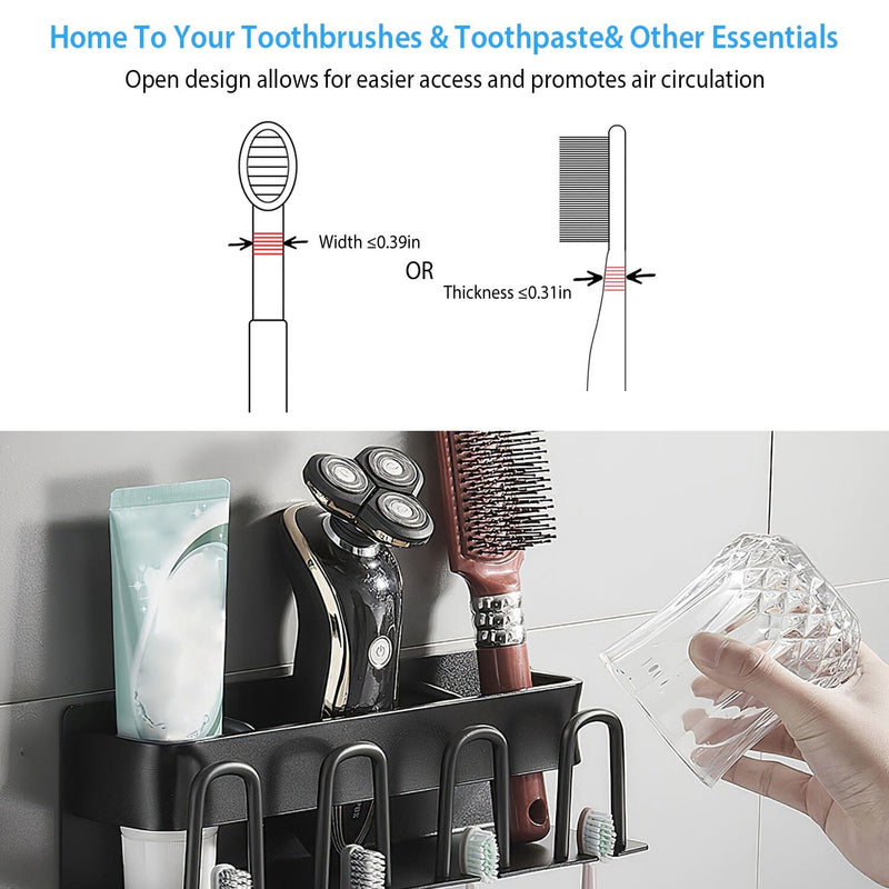 Multifunctional Toothbrush Holder Rack Organizer Bath - DailySale