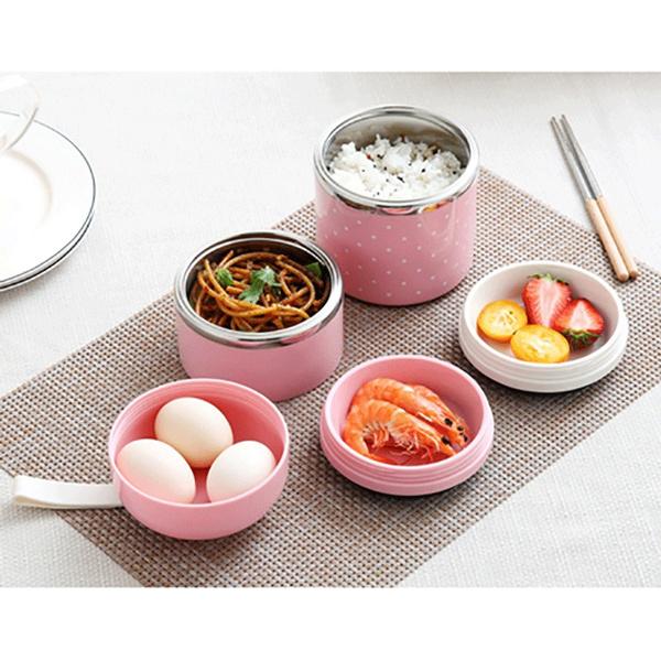 Multilayer Cute Thermal Lunch Box Stainless Steel Food Container Kitchen & Dining - DailySale
