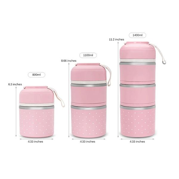 Multilayer Cute Thermal Lunch Box Stainless Steel Food Container Kitchen & Dining - DailySale