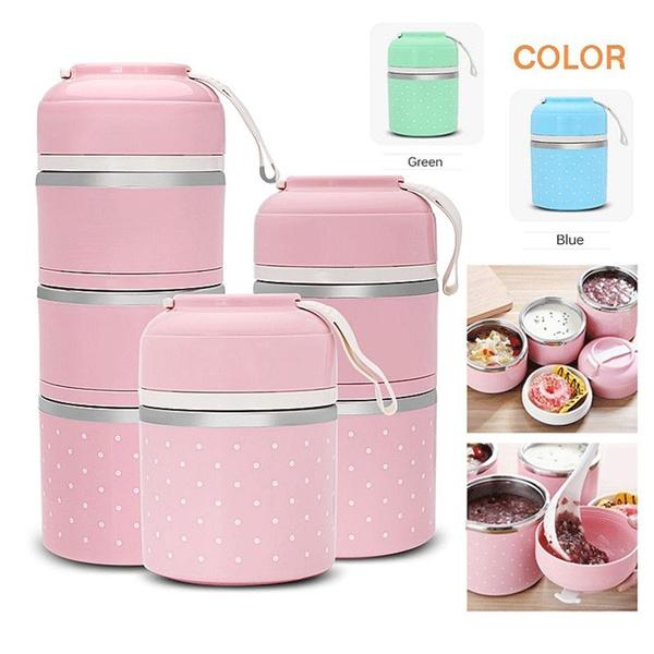 Multilayer Cute Thermal Lunch Box Stainless Steel Food Container Kitchen & Dining - DailySale