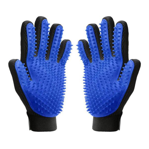 Multipurpose Pet and Animal Gloves for De-Shedding, Bathing and Grooming Pet Supplies Blue - DailySale