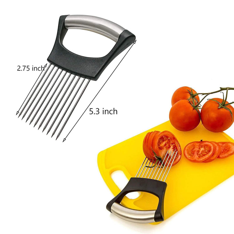 Multipurpose Stainless Steel Assistant Vegetable and Meat Slicer Holder Kitchen & Dining - DailySale