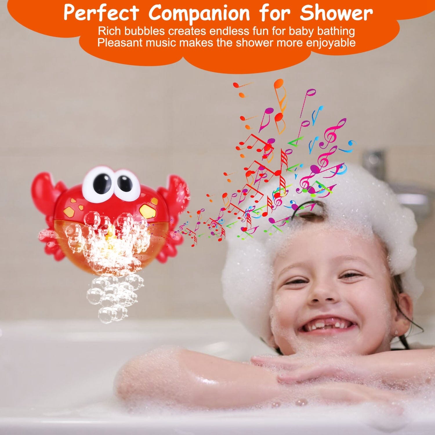 Musical Bubble Bath Maker for Bathtubs Toddler Bubble Machine Toys & Games - DailySale