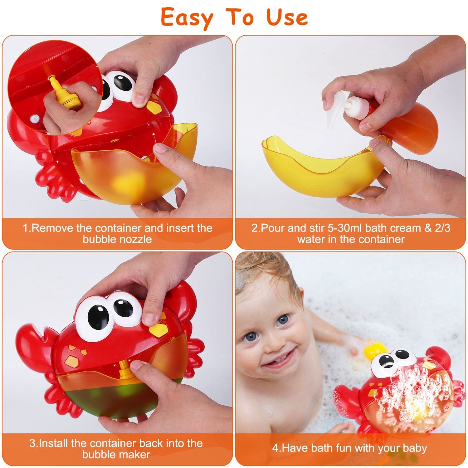 Musical Bubble Bath Maker for Bathtubs Toddler Bubble Machine Toys & Games - DailySale