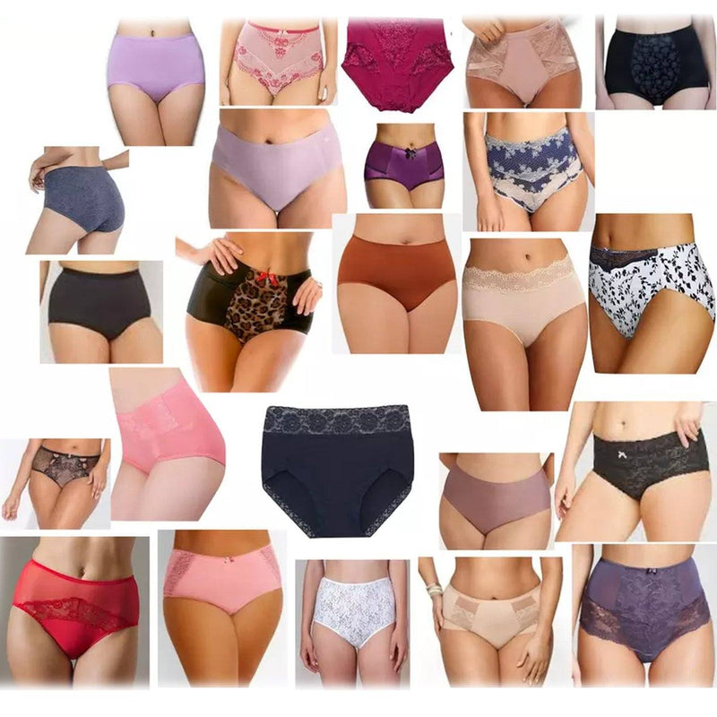 Mystery Panties Briefs Bikini Thongs Women's Clothing High-Rise Brief 6-Pack S - DailySale