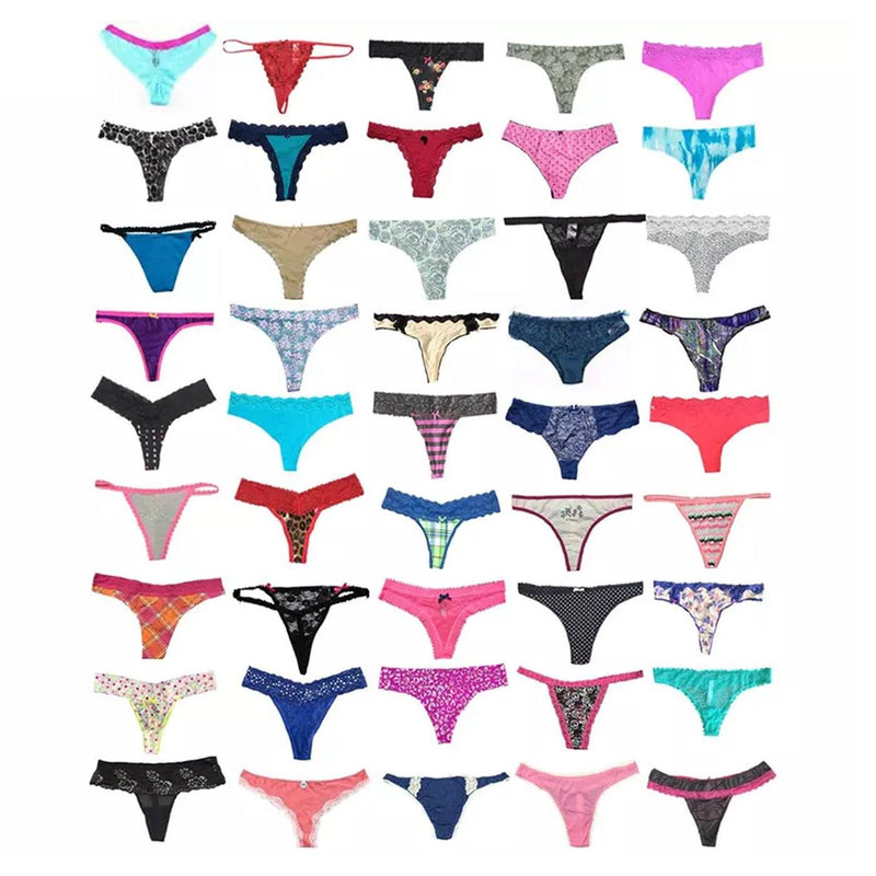 Mystery Panties Briefs Bikini Thongs Women's Clothing Thongs/Strings 6-Pack S - DailySale