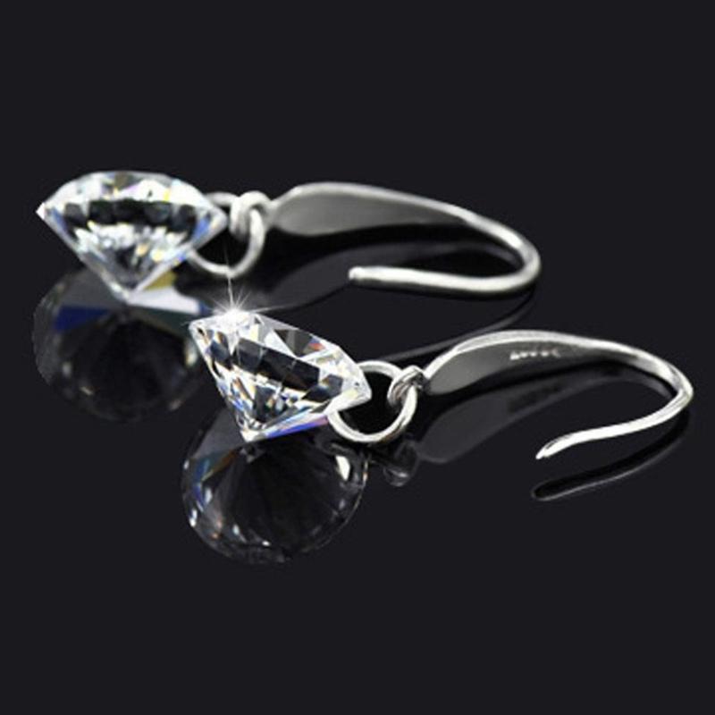 Naked Drill Swarovski Crystal Hook Earrings Jewelry - DailySale
