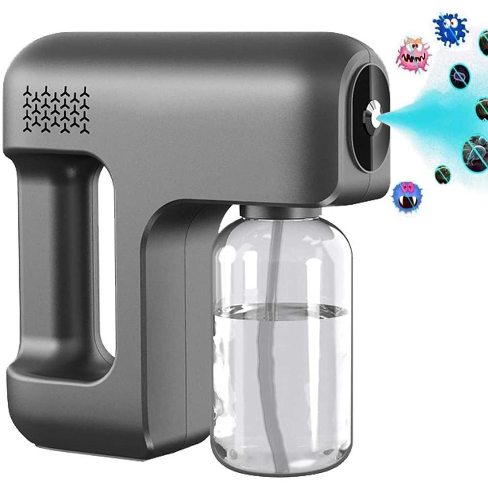 Nano Mist Pump Sprayer Machine Automatic with Blue Light Face Masks & PPE Black - DailySale