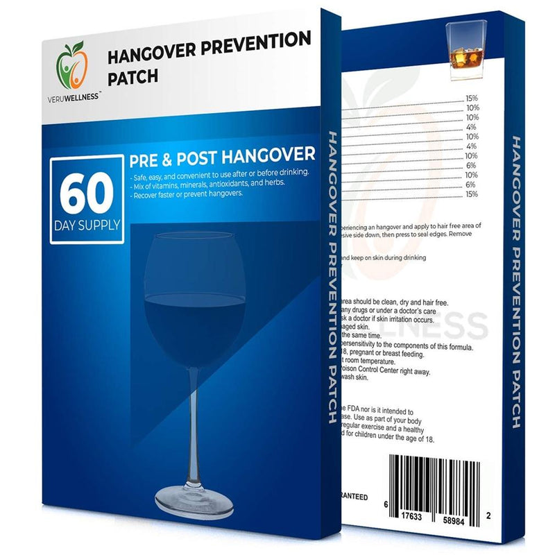 Natural Hangover Patches 60 Day Supply Wellness & Fitness - DailySale