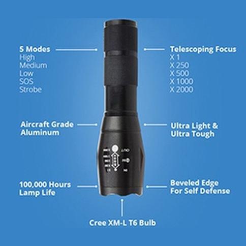 Navy Seal Torch 2000 Tactical Flashlights Sports & Outdoors - DailySale