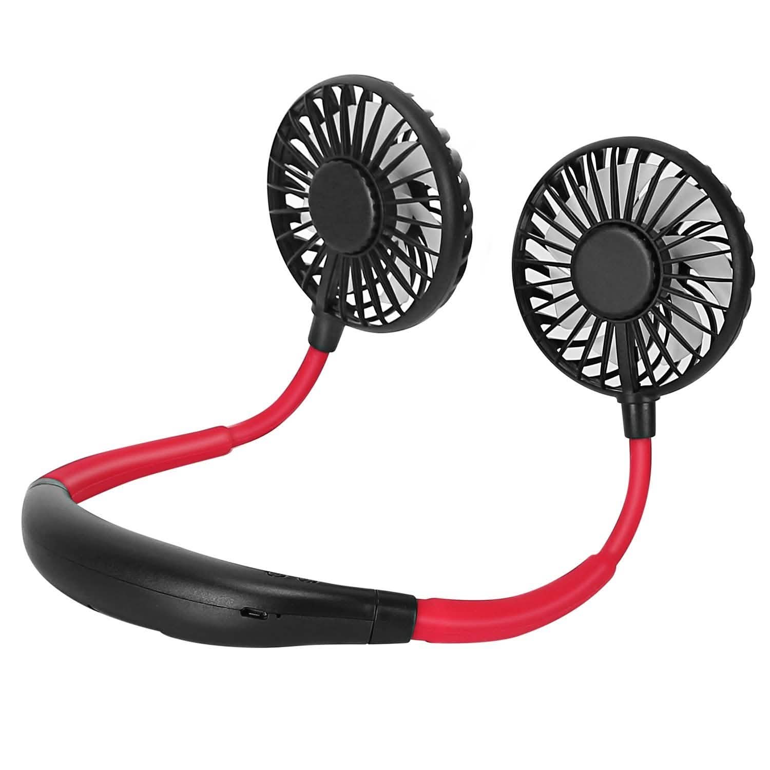 Neck Hanging Fan Hand Free Portable Sports & Outdoors Black - DailySale