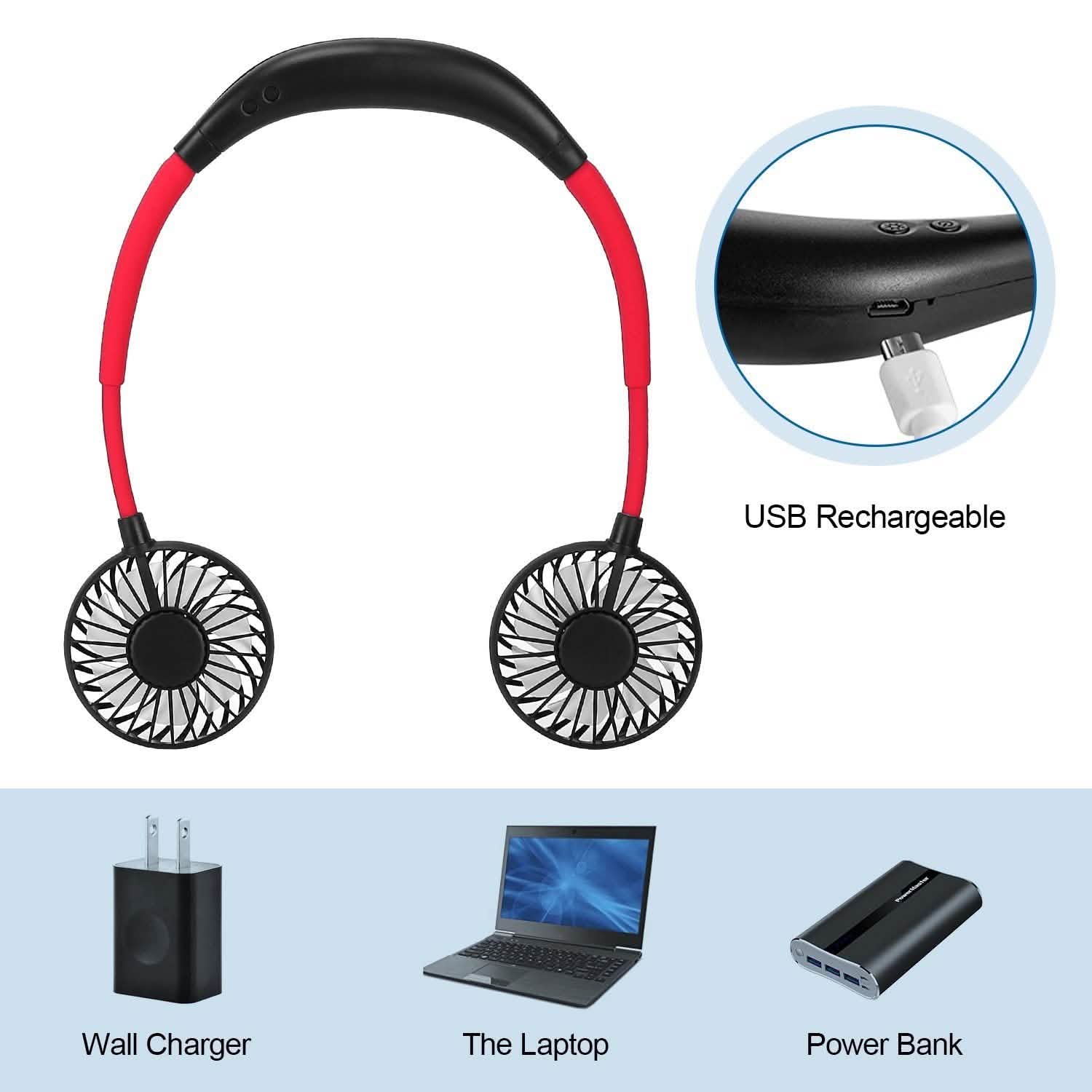 Neck Hanging Fan Hand Free Portable Sports & Outdoors - DailySale