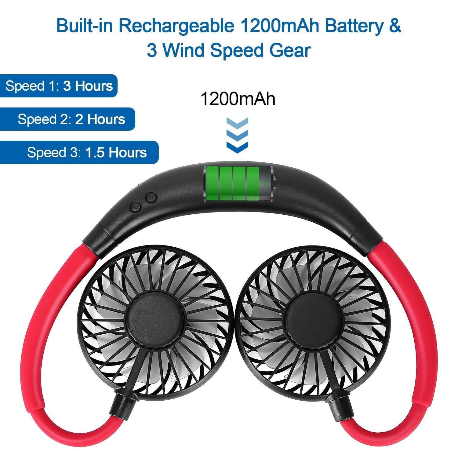 Neck Hanging Fan Hand Free Portable Sports & Outdoors - DailySale