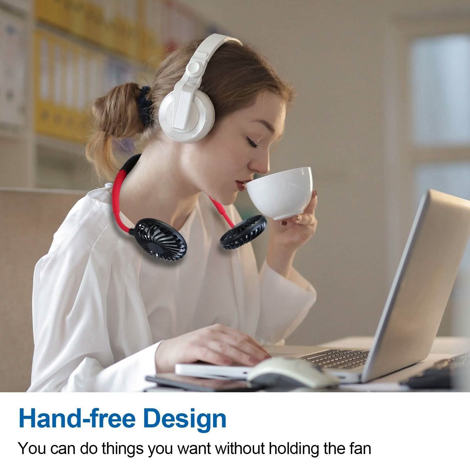 Neck Hanging Fan Hand Free Portable Sports & Outdoors - DailySale