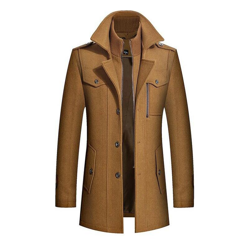 New Fashion Jacket Trench Coat for Men Men's Clothing Brown M - DailySale
