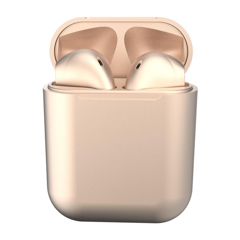 New Metal Inpods TWS Mini Wireless Bluetooth Earphones Headphones & Speakers Champagne - DailySale