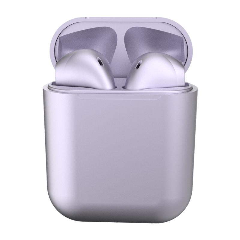 New Metal Inpods TWS Mini Wireless Bluetooth Earphones Headphones & Speakers Purple - DailySale
