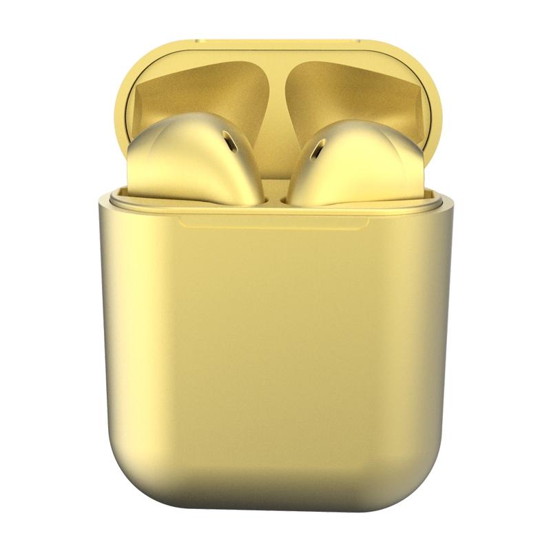 New Metal Inpods TWS Mini Wireless Bluetooth Earphones Headphones & Speakers Yellow - DailySale