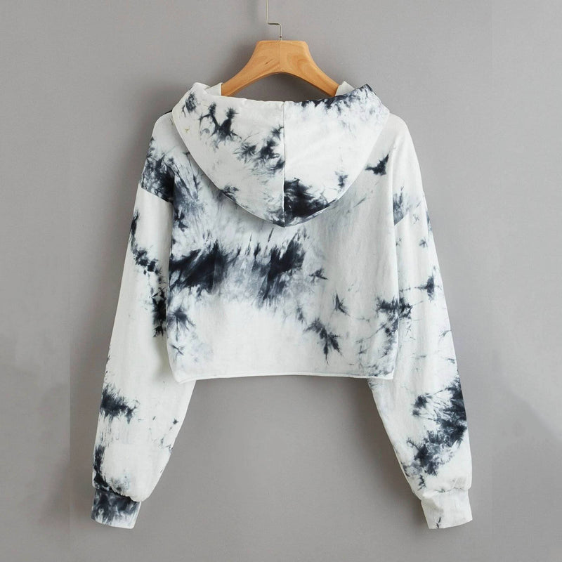 New York Graphic Tie-Dye Cropped Hoodie Women's Clothing - DailySale