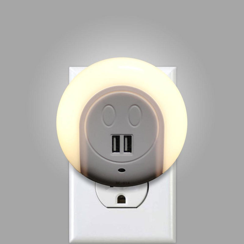 Night Light With 2 USB Ports Lighting & Decor - DailySale