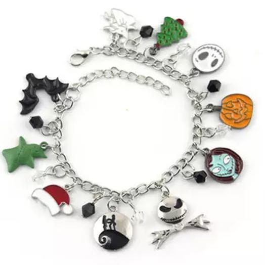 Nightmare Before Christmas Jack Skellington Sally Gothic Bracelet Bracelets Style 2 - DailySale